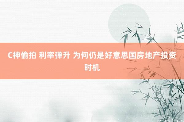 C神偷拍 利率弹升 为何仍是好意思国房地产投资时机