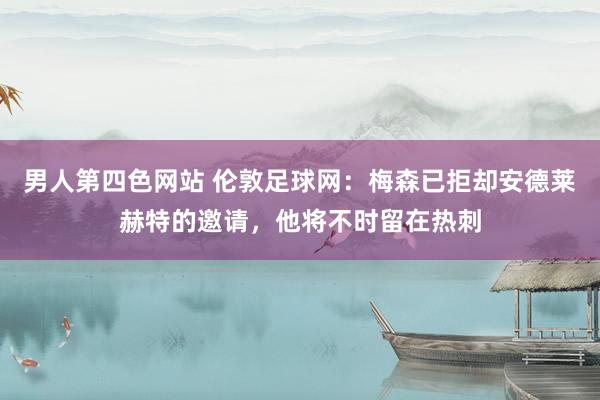 男人第四色网站 伦敦足球网：梅森已拒却安德莱赫特的邀请，他将不时留在热刺